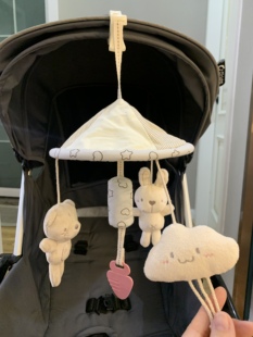 婴儿推车挂件风铃3 6个月新生儿床铃床挂宝宝车载吊伞安抚巾玩具