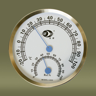 沈拓温湿度计婴儿家用温度计湿度计室内外不锈钢指针温湿度表G600