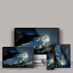 桌面壁纸 手机 「云中月」Wallpaper 电脑 Mac station ipad 2张