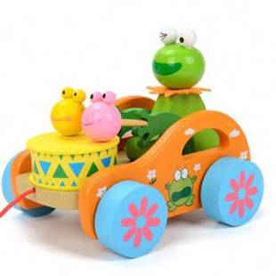 拖拉学步玩具拉车婴幼儿童手推车手拉绳拉线玩具车13岁宝宝玩具