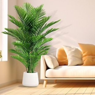 假花仿真花摆设客厅仿生植物装 饰盆栽仿真绿植高端轻奢散尾葵假树