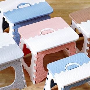 家用折叠凳子简易成人塑料椅子折叠小板凳户外便携钓鱼凳火车马扎