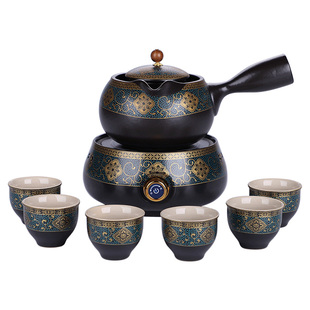 围炉煮茶蒸汽煮茶器煮茶炉茶具套装 茶壶泡茶壶电陶炉煮茶壶 豪峰