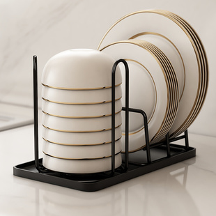 厨房置物架碗碟碗盘收纳架家用多功能放碗架碗筷沥水架碗柜收纳盒