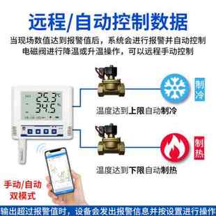 WIFI温湿度记录仪远程监控高精度多探头传感器带显示控制器温度计