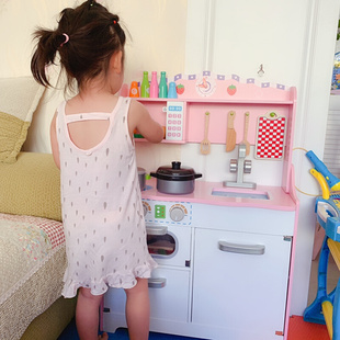 女孩生日礼物儿童过家家厨房玩具3 6岁宝宝仿真做饭灶台厨柜厨具