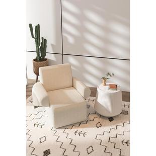 奶油风单人沙发椅卧室客厅阳台家用现代简约设计师款 网红沙发组合