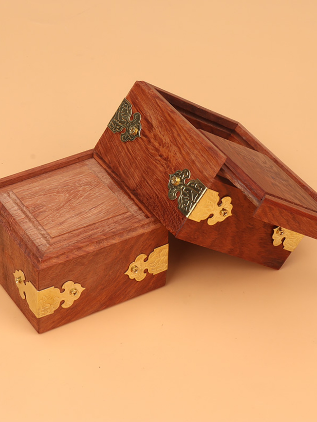 红木盘香盒 储香盒方形实木小木盒红木盘香盒徽章收藏木盒可刻字