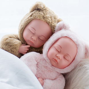 新款 智能仿真娃娃玩具婴儿毛绒音乐娃娃会说话软胶安抚陪睡洋娃娃