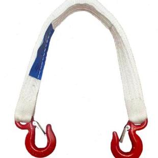 匀发新品 3T双钩起重吊装 带布带叉车模具美式 吊钩加厚扁平吊带吨袋