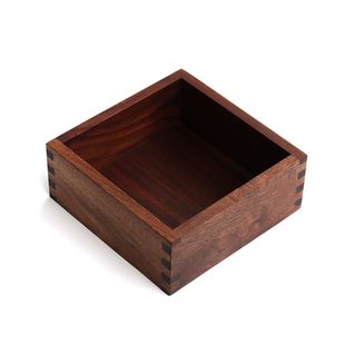 黑胡桃木收纳盒 无盖木盒 木质收纳盒 全实木榫卯结构木盒子