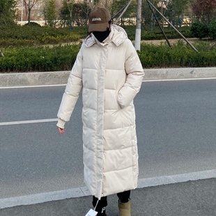 羽绒棉服女2023秋冬季 新品 长款 设计感小众法式 加厚外套潮 宽松韩版