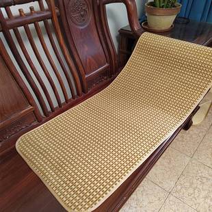 夏季 薄款 冰丝藤席红木凉席坐垫老式 木头沙发座垫布艺长椅防滑垫i.