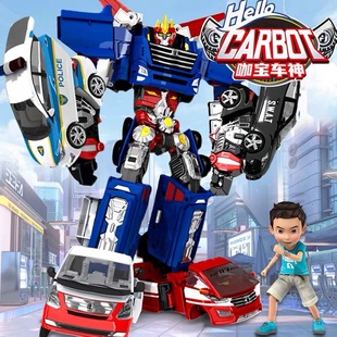 咖宝车神玩具变形汽车儿童重装 特警巨人机器人汽车玩具哈咔阿包男