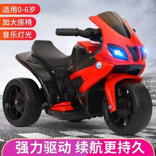 儿童小车骑行新款 儿童电动摩托车男女小孩三轮车可坐人充电玩具车