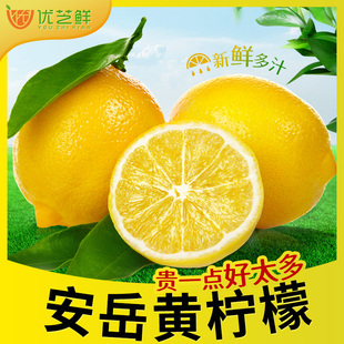 四川安岳黄柠檬果商用整箱当季 大水果柠萌 柠檬新鲜皮薄一级5斤装