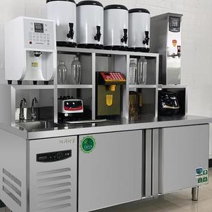 晶煌奶茶店设备全套商用水吧台工作台冷藏柜操作台饮品店冰箱定制