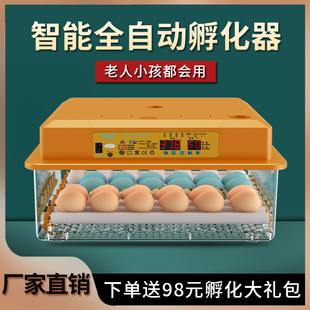 孵化器小型家用智能恒温孵化机鸟蛋小鸡全自动智能芦丁鸡孵化箱孵