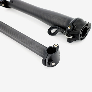 全碳纤维25.4折叠自行车头管小轮车座管可伸缩P8把立适合28.6前叉