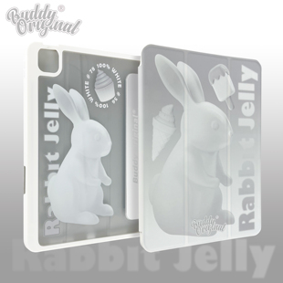 BUDDY原创灰色兔子ipad保护壳air4个性 苹果平板保护壳2021磁吸pro