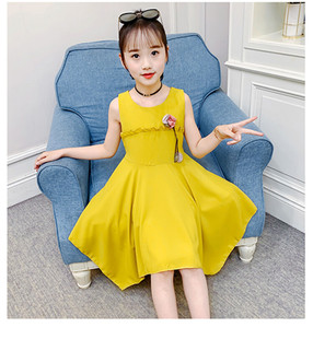 女童连衣裙夏季 姐妹装 五六七八十二岁小女孩公主裙子洋气时髦韩版