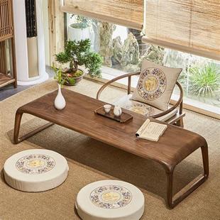 榻榻米茶桌地台桌茶几小矮桌炕桌实木定制仿古禅意日式 窗木质桌