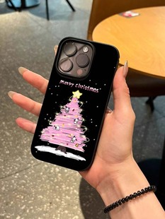 iPhone14promax圣诞节卡通潮牌13pm网红男女款 12大孔软11全包防摔xmax手机套 ins圣诞树适用苹果15手机壳新款