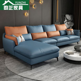新免洗科技布沙发小户型现代简约乳胶布艺客厅组合家具极简意式 沙