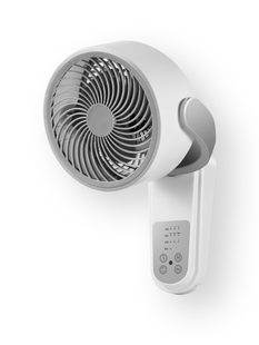 空气循环扇家用电风扇厨房卫生间免打孔挂壁式 遥控电扇 壁扇壁挂式