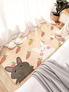 儿童地毯卧室床边毯长条卡通房间床前地垫大面积全铺可爱飘窗毯