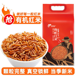 回音谷有机红米5斤胚芽米红米饭新红大米糙米健身杂粮饭粗粮主食