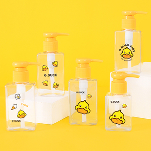 沐浴露瓶洗发水洗洁精分装 瓶空瓶便携小乳液瓶子旅行 小黄鸭按压式