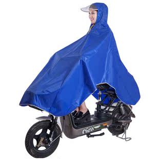 厂家直销电动自行车雨衣一件牛津布大帽檐男女电瓶车雨衣