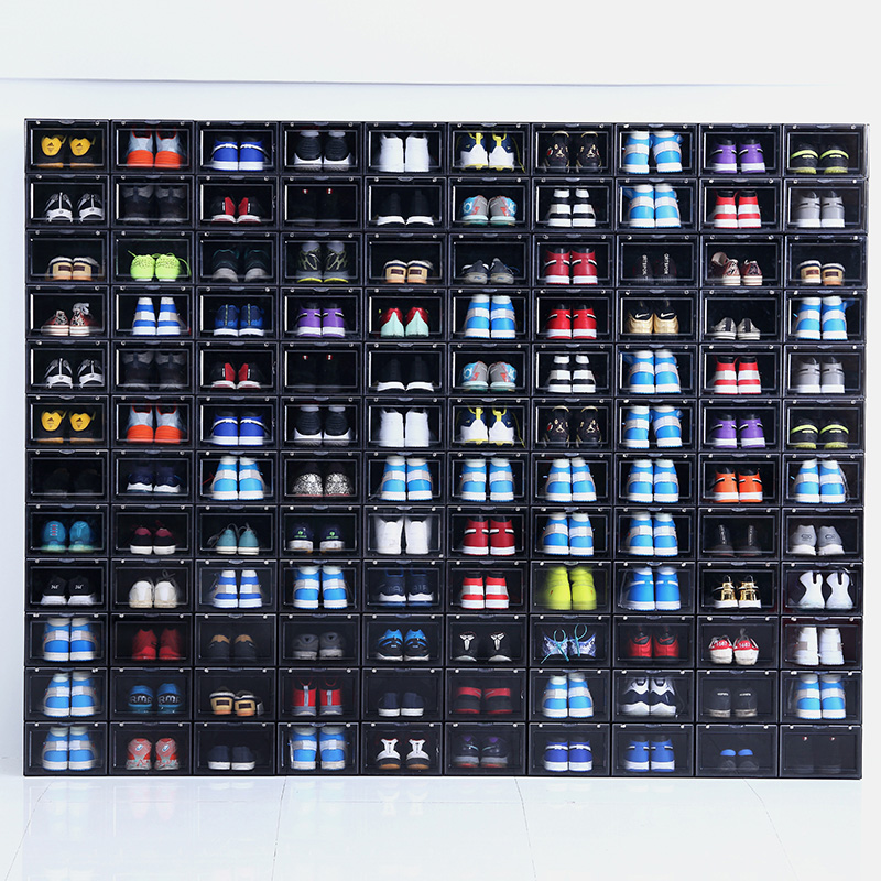 架 盒鞋 收纳盒箱高端展示防氧化塑料鞋 aj球鞋 墙亚克力透明磁吸鞋