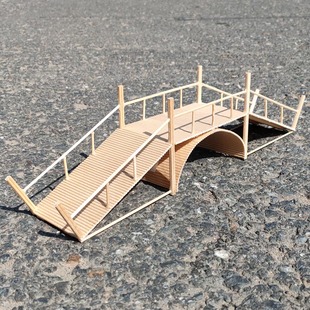 雪糕棒棍木条diy手工制作小桥木屋模型幼儿园手工制作材料牙签桥