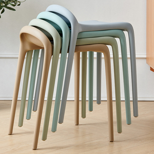塑料凳子家用客厅加厚成人高凳北欧现代简约商用胶凳等位椅餐厅凳