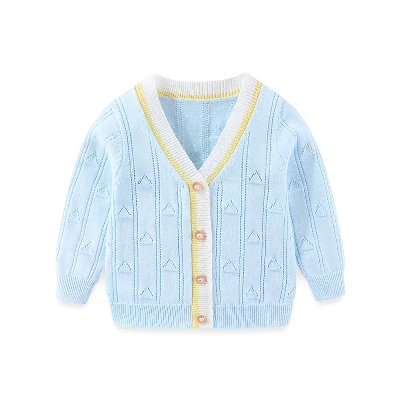 夏季 新款 男童针织开衫 空调衫 儿童洋气毛衣上衣婴儿外套 男宝宝薄款