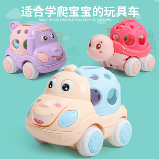 婴儿有声会动惯性小汽车带手摇铃婴幼儿早教益智会跑男孩女孩玩具