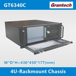 艾讯GT6340C 4U工控机8寸GRANTECH服务器图形工作站 一体化工作站