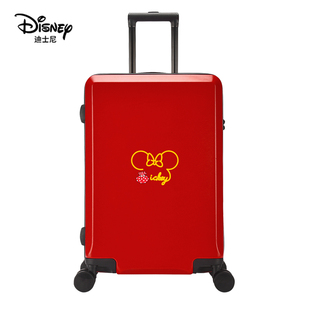 高档迪士尼行李箱ins网红女20寸登机箱学生结实耐用拉杆箱旅行箱