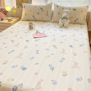 全棉床单单件100纯棉1.5米加厚儿童被单人学生宿舍枕套床笠三件套