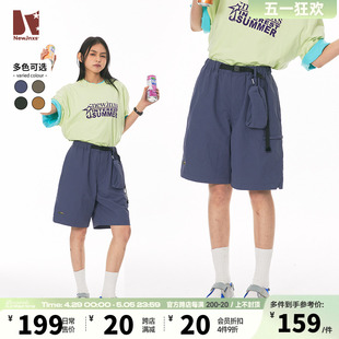 江南先生美式 复古工装 2024新款 潮宽松直筒休闲裤 男女夏季 登山短裤
