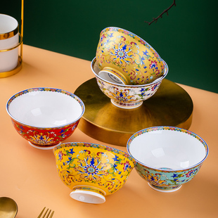 创意中式 陶瓷碗盘饭碗汤盘菜盘碗家用2024新款 餐具单个装 大号面碗