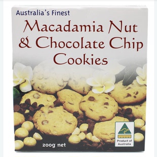 直邮土特产100%土澳制造坚果巧克力豆黄油饼干 Macadamia 澳洲代购