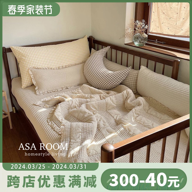 吸汗透气 自家宝宝用～韩国纯棉儿童床单 超柔软 绗缝空调被