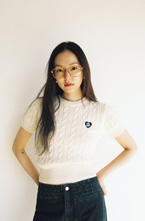 Miki studio定制callmeb夏新韩国小众麻花短袖 针织衫 上衣女T恤