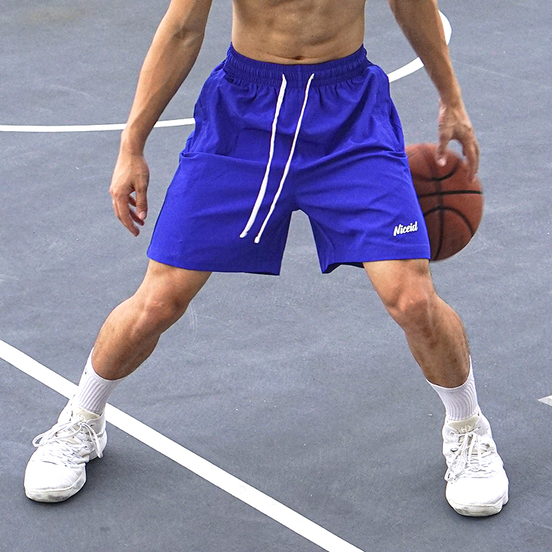 NICEID NICE美式 运动球裤 透气潮流训练裤 薄款 男 篮球五分短裤