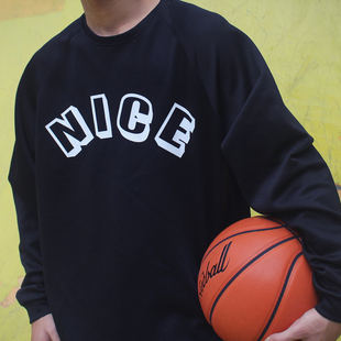 NICE秋冬篮球运动长袖 投篮服宽松圆领卫衣休闲训练篮球服 NICEID