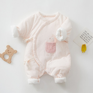 婴儿棉服新生婴儿儿衣服冬季 棉袄连体加厚棉衣11月12月份出生宝宝