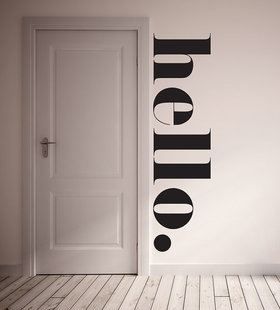 装 时尚 PVC儿童房个性 hello文字北欧美风格 包邮 ins 饰墙贴贴纸